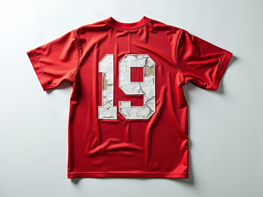 Flocage d'un maillot de foot qui se décolle et se craquelle après passage au sèche-linge