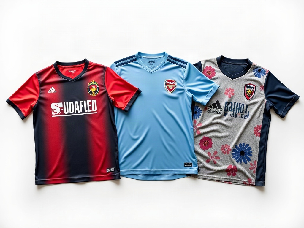 Trois types de flocage sur maillots de foot : vinyle flex, broderie et sublimation