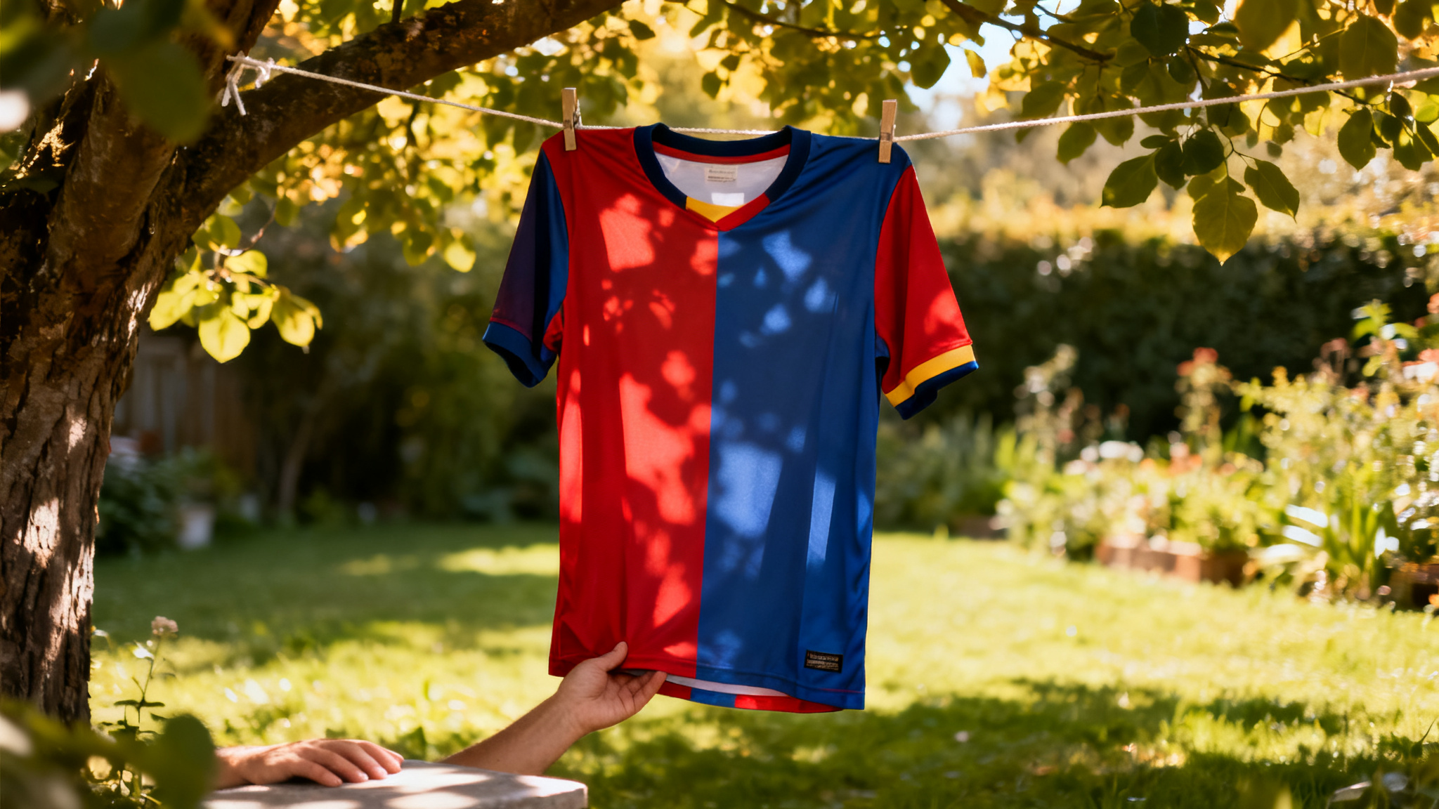 Séchage maillot de foot : soleil ou ombre, quelle méthode protège vraiment le tissu ?