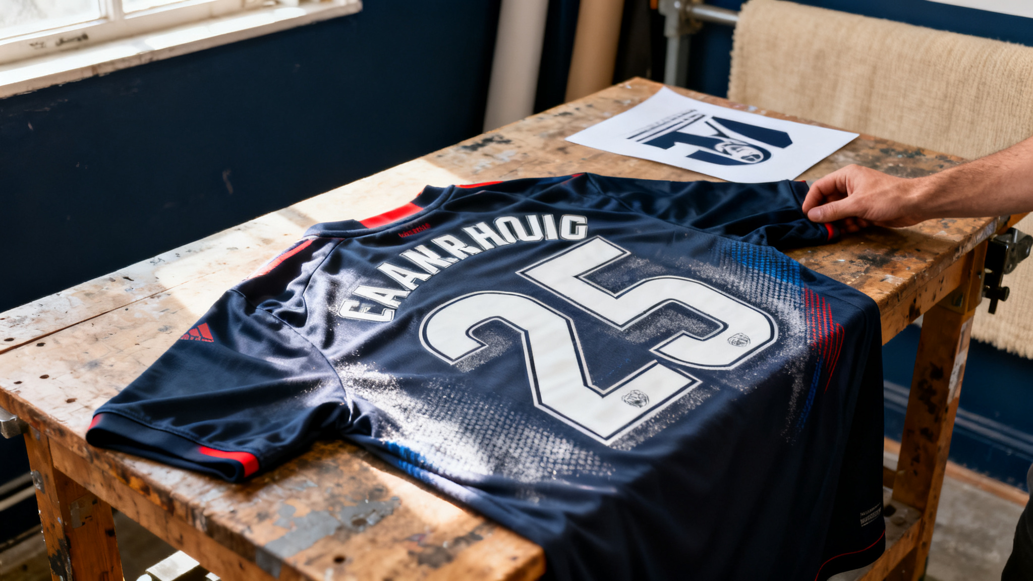 Taille de la police sur un flocage maillot : tout ce qu'il faut savoir avant de commander